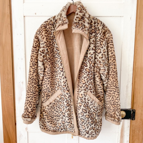 Winlet Jackets & Blazers - WINLET Suede and leopard print REVERSIBLE jacket